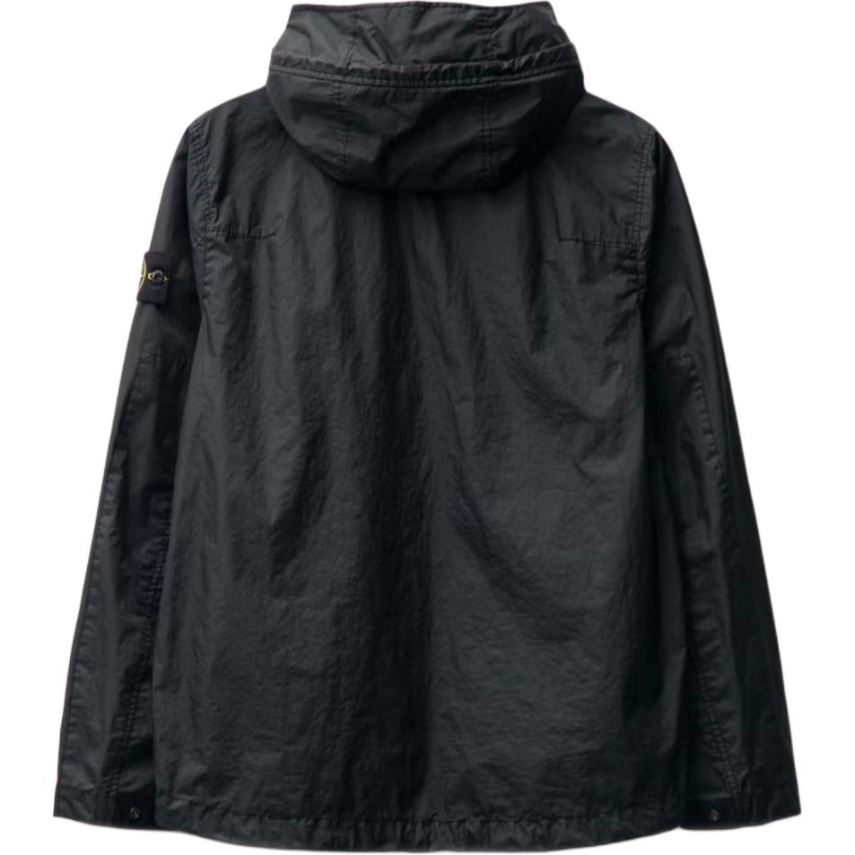 Lookbook STONE ISLAND SS24 輕量防水風衣外套 黑色 3L TC薄膜 801541123-V0029