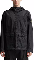 Shop STONE ISLAND SS24 Membrana 3L TC Lightweight Waterproof Windbreaker Jacket Black 801541123-V0029