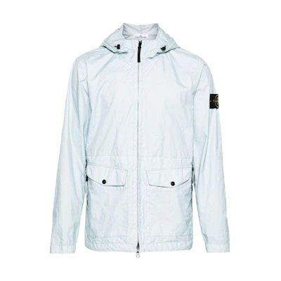 Stone Island SS24 Membrana 3L TC Logo Windproof Waterproof Jacket Sky Blue 801541123-V0041