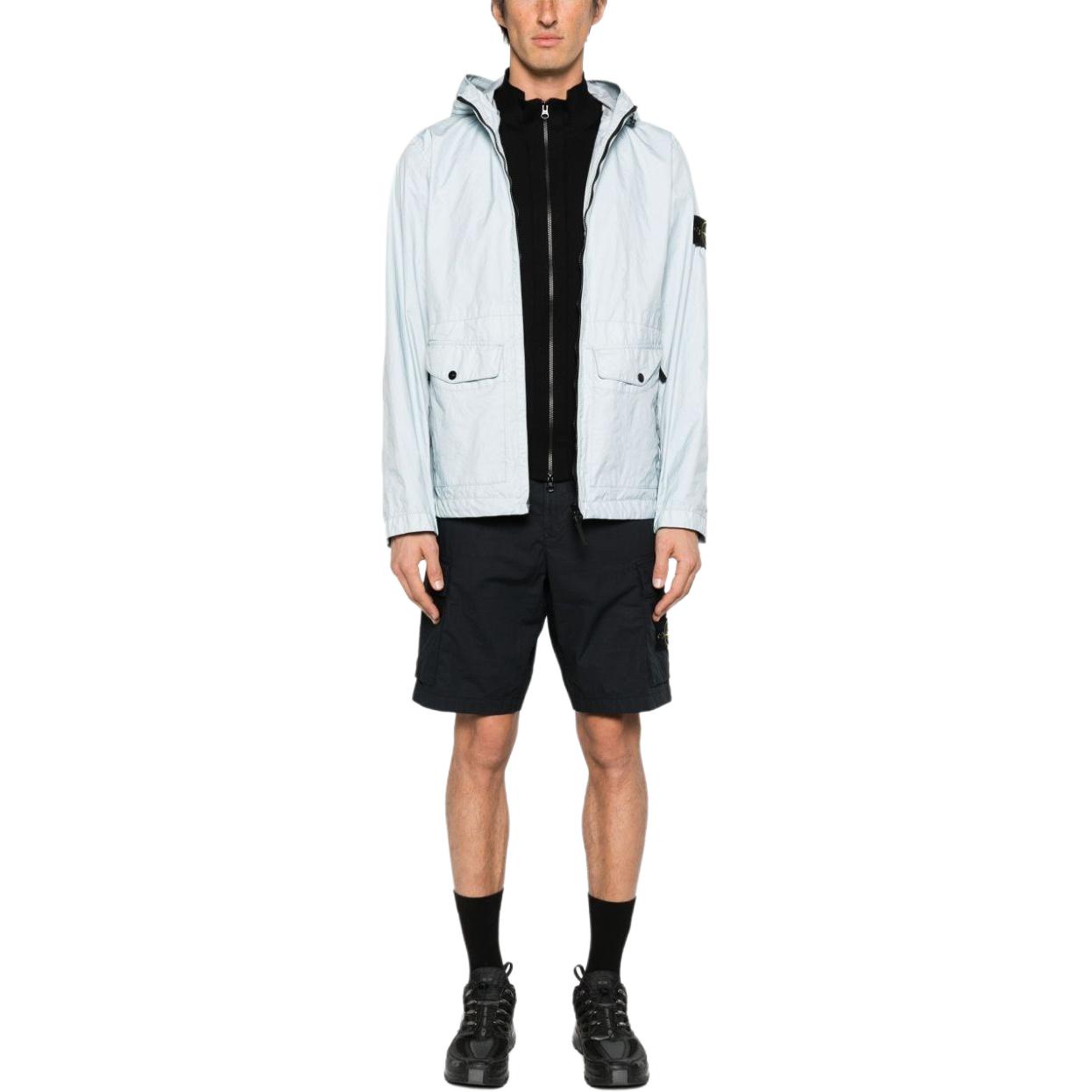 Lookbook Stone Island SS24 防風防水外套 Membrana 3L TC 天空藍 風衣 801541123-V0041