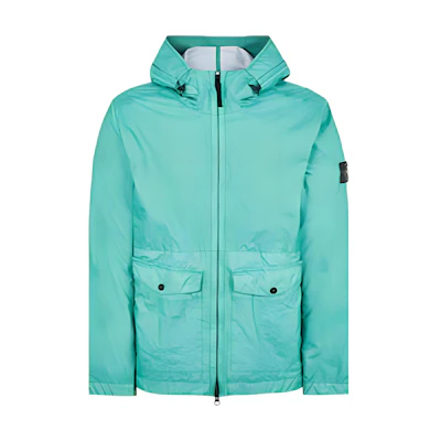 Stone Island SS24 Membrana 3L TC Logo Zip Windproof Waterproof Jacket Green 801541123-V0052