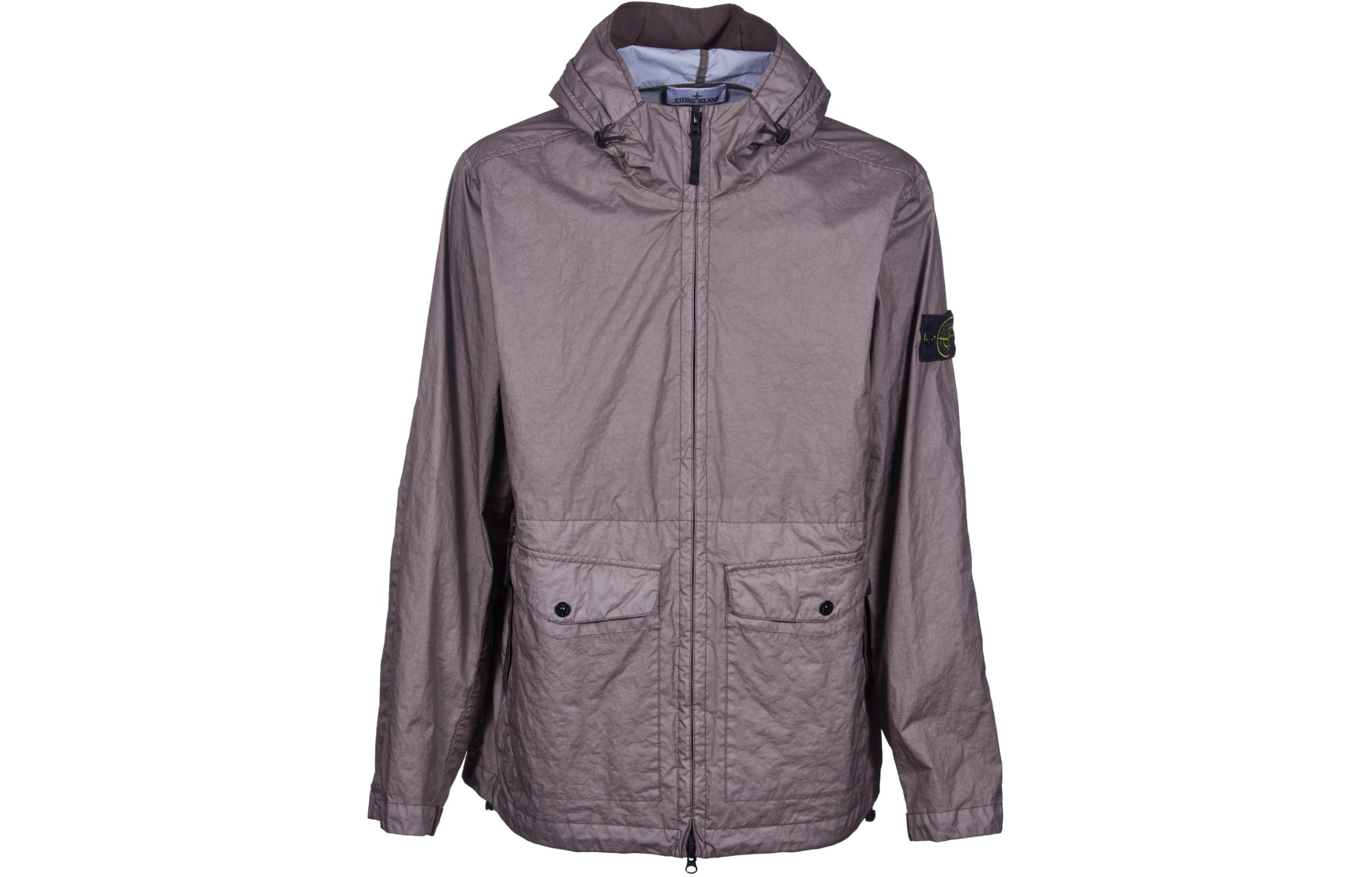 Stone Island SS24 Membrana 3L TC Windproof Waterproof Hooded Jacket Dove Grey 801541123-V0092