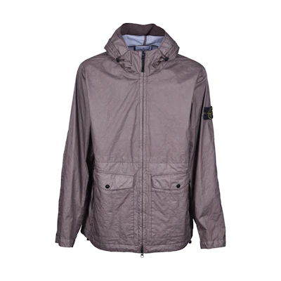 Stone Island SS24 Membrana 3L TC Windproof Waterproof Hooded Jacket Dove Grey 801541123-V0092