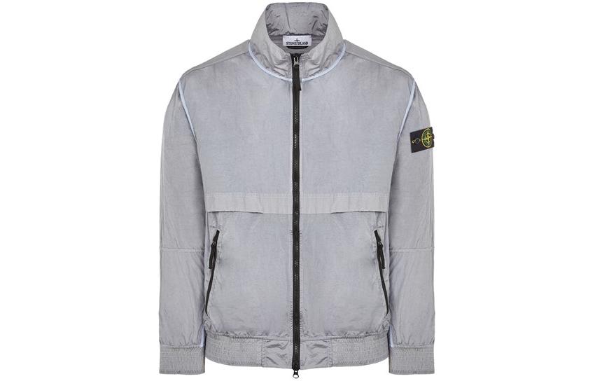 STONE ISLAND SS24 Metal Nylon Logo Zip Jacket Sky Blue  Outerwear 801541920-V0041 圖 2