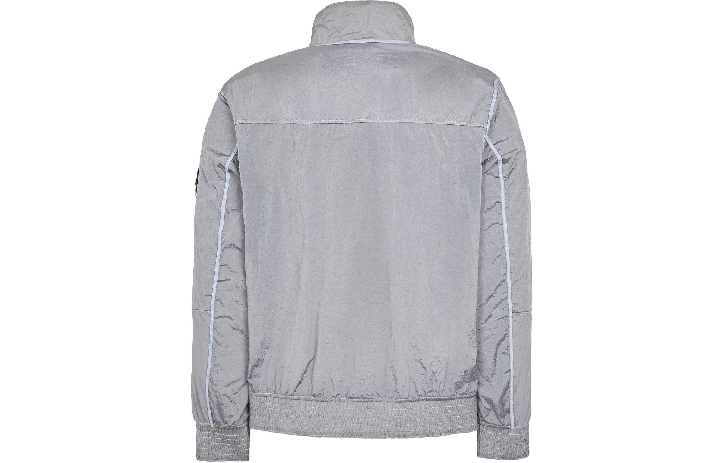 STONE ISLAND SS24 Metal Nylon Logo Zip Jacket Sky Blue  Outerwear 801541920-V0041 圖 3