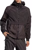 Lookbook STONE ISLAND SS24 Metallic Nylon Colorblock Hooded Zip Jacket Men’s Charcoal Gray. 801542020-V0065