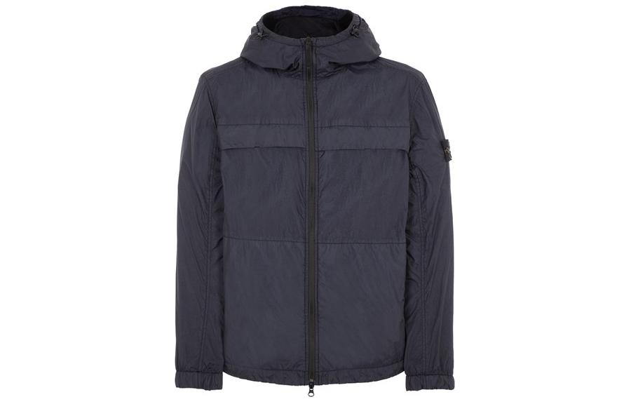 Stone Island SS24 Navy Lightweight Recycled Nylon Hooded Jacket 801540922-V0020