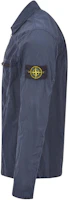 Shop Stone Island SS24 尼龍金屬輕量徽標外套 灰藍色 - 長袖 801511219-V0024
