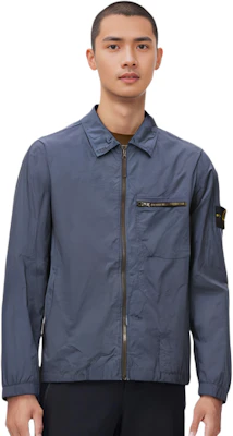 Chaqueta Ligera Stone Island SS24 Nylon Metal Logo Gris Azul - Manga Larga 801511219-V0024 Details for Chaqueta Ligera Stone Island SS24 Nylon Metal Logo Gris Azul - Manga Larga 801511219-V0024