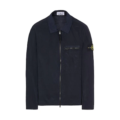 STONE ISLAND SS24 Nylon Metal Logo Long Sleeve Jacket Blue Men’s Outerwear. 801511219-V0020
