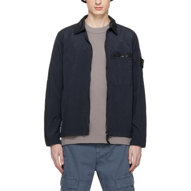 STONE ISLAND SS24 Nylon Metal Logo Long Sleeve Jacket Blue Men’s Outerwear. 801511219-V0020 圖 4
