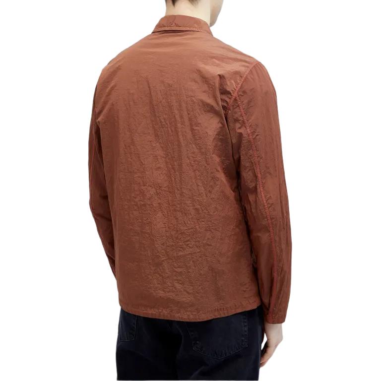 Stone Island SS24 Nylon Metal Logo Long Sleeve Jacket - Red Brown (Men) 801511219-V0013 圖 5