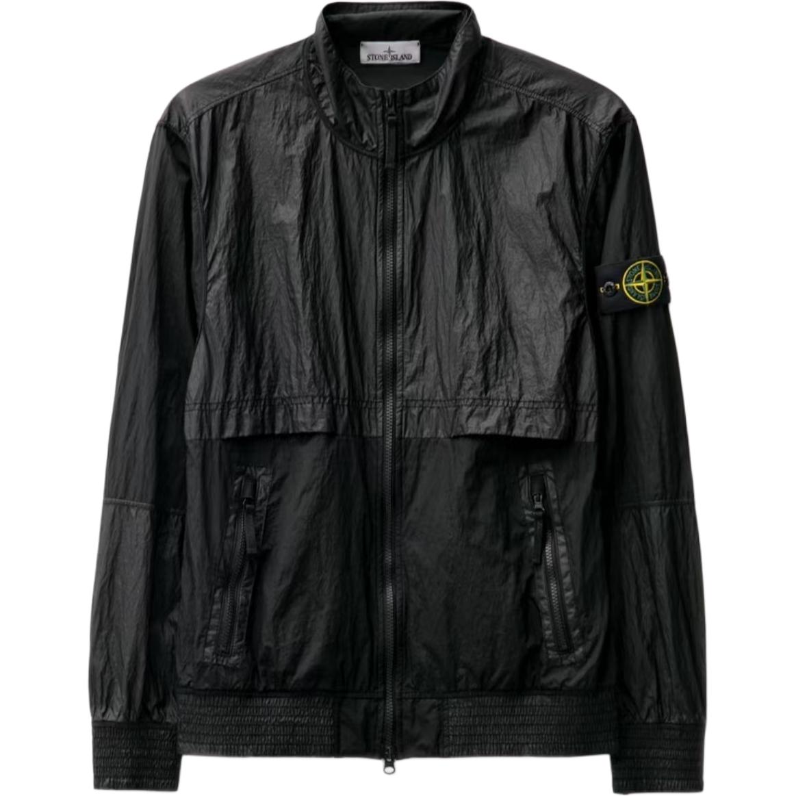 STONE ISLAND SS24 Nylon Metal Logo Zip-Up Jacket Black  Outerwear. 801541920-V0029 圖 2