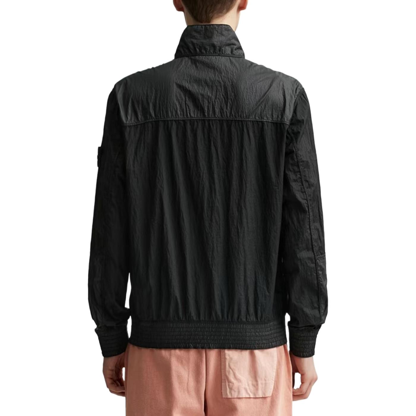 STONE ISLAND SS24 Nylon Metal Logo Zip-Up Jacket Black  Outerwear. 801541920-V0029 圖 5