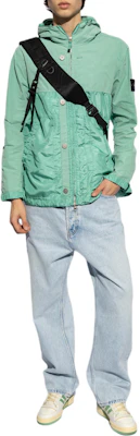 Stone Island SS24 Patchwork Zip Hoodie Jacket Green - 801542732-V0052 Lookbook Stone Island SS24 Patchwork Zip Hoodie Jacket Green - 801542732-V0052