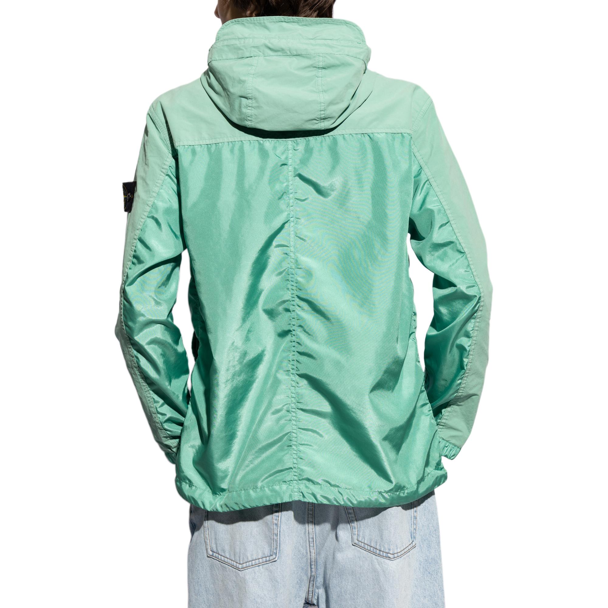 Stone Island SS24 Patchwork Zip Hoodie Jacket Green - 801542732-V0052 圖 5