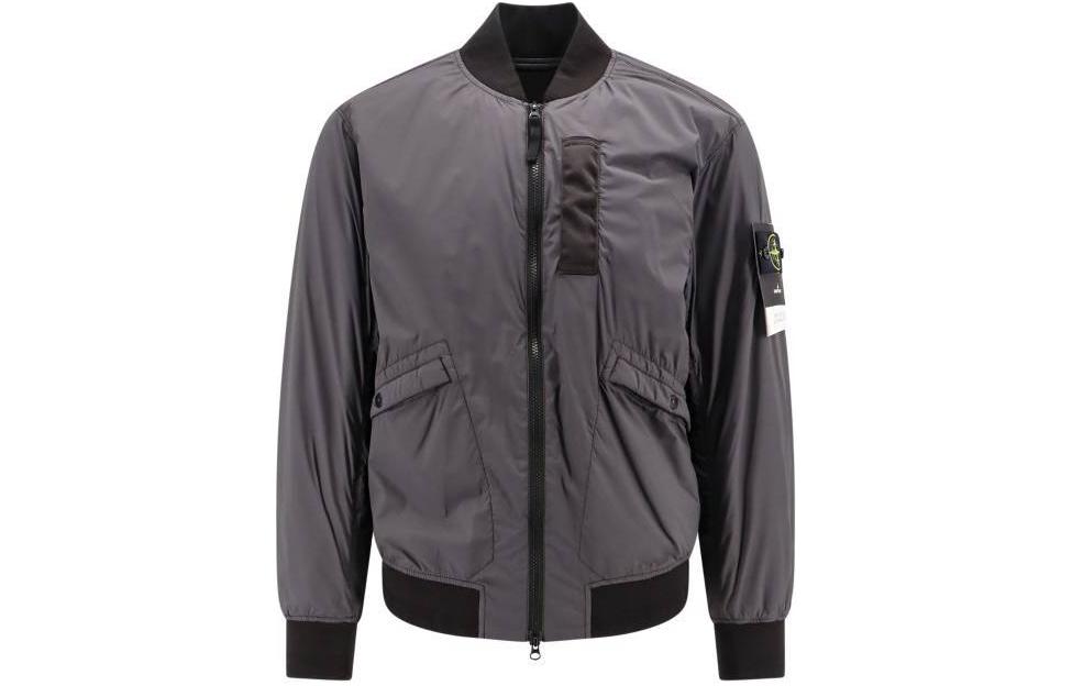 Stone Island SS24 Pilot Jacket with Chest Pocket Gray - Outerwear 801540525-V0065