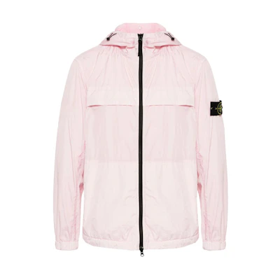 Stone Island SS24 Pink Lightweight Recycled Nylon Hooded Jacket for Men 801540922-V0080