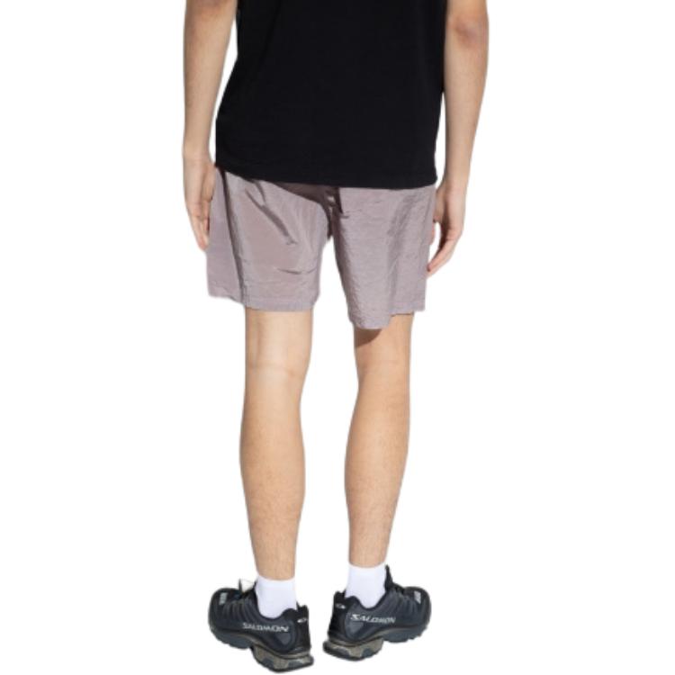 Purchase Stone Island SS24 粉色尼龍彈性腰直筒休閒短褲 男款 8015B0943-V0080