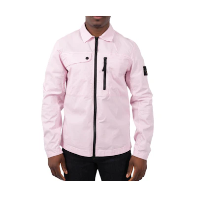 Stone Island SS24 Pink Zip Pocket Logo Jacket for Men 801510210-v0080