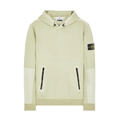 Stone Island SS24 Pistachio Lightweight Hoodie with Zip Pockets for Men 801565777-V0051