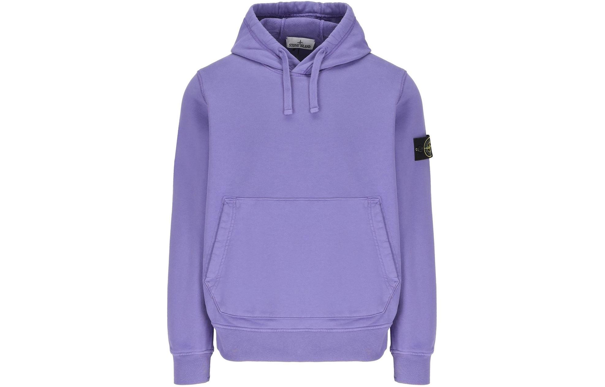 Stone Island SS24 Purple Logo Hoodie Men’s Casual Wear 801564151-V0047