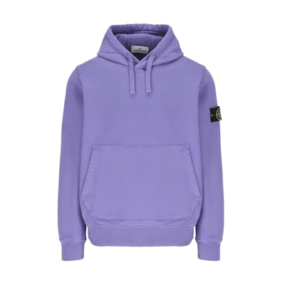 Stone Island SS24 Purple Logo Hoodie Men’s Casual Wear 801564151-V0047