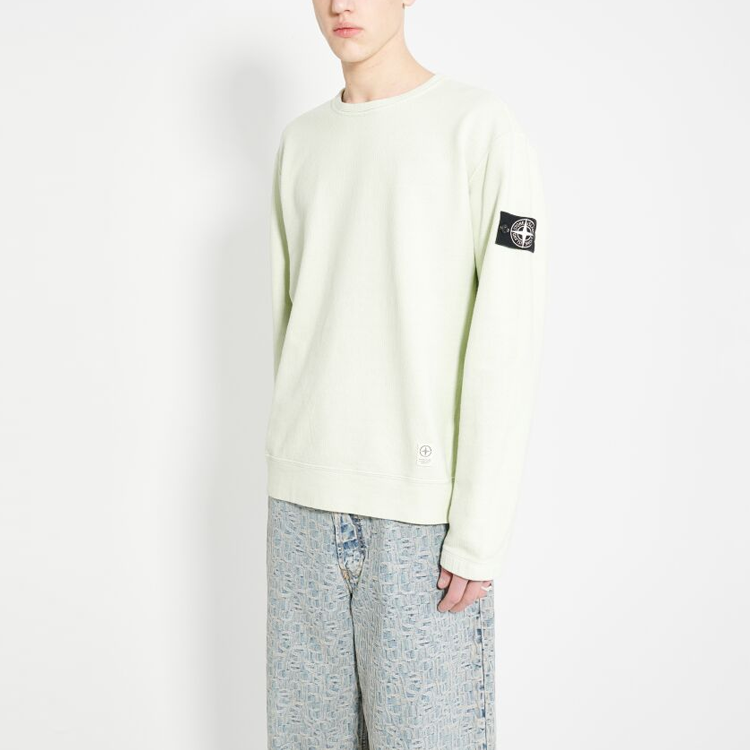 STONE ISLAND SS24 Rare White Label Pullover Long Sleeve Sweatshirt Green Men 8015617T3-V0051 圖 4