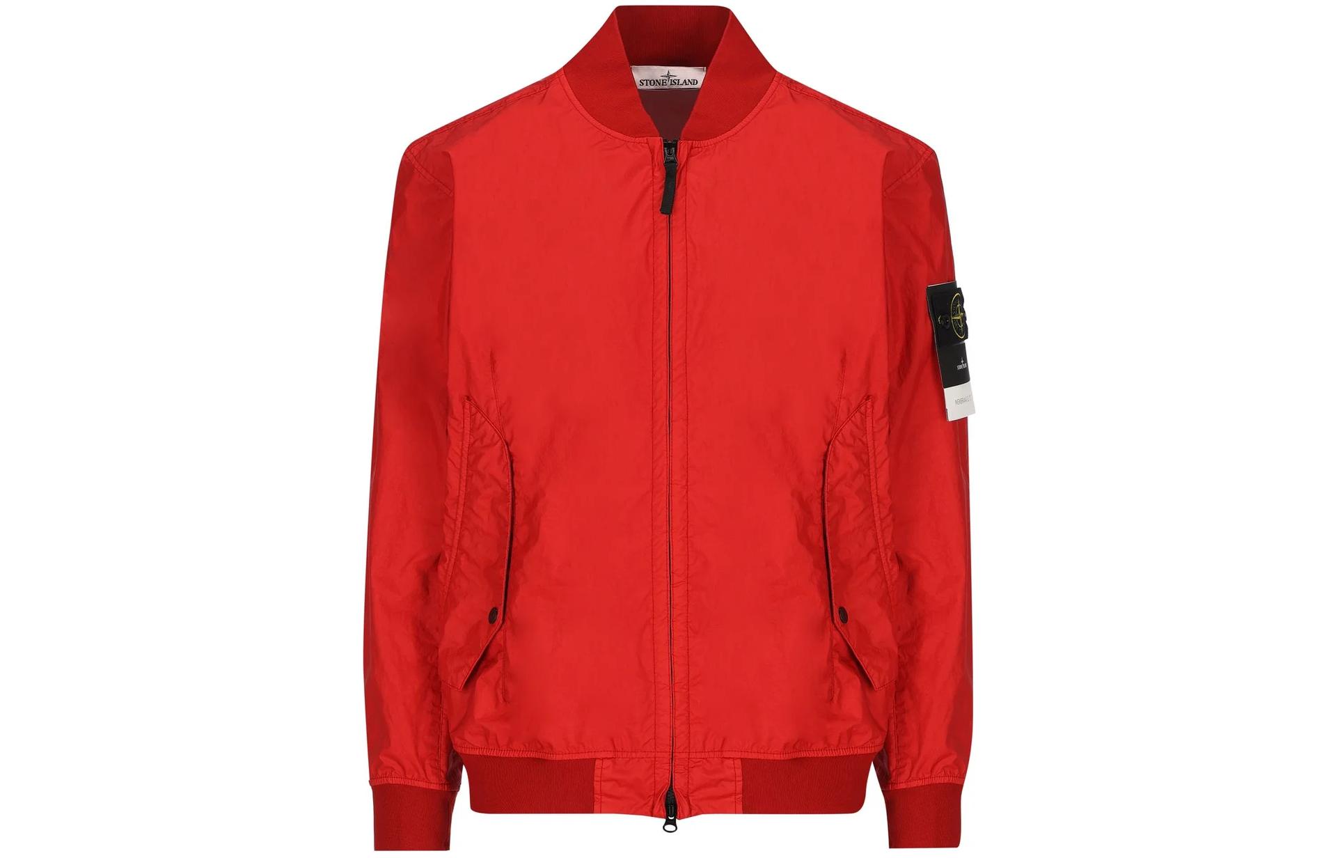 Stone Island SS24 Red Lightweight Windproof Softshell Jacket 801541223-V0010