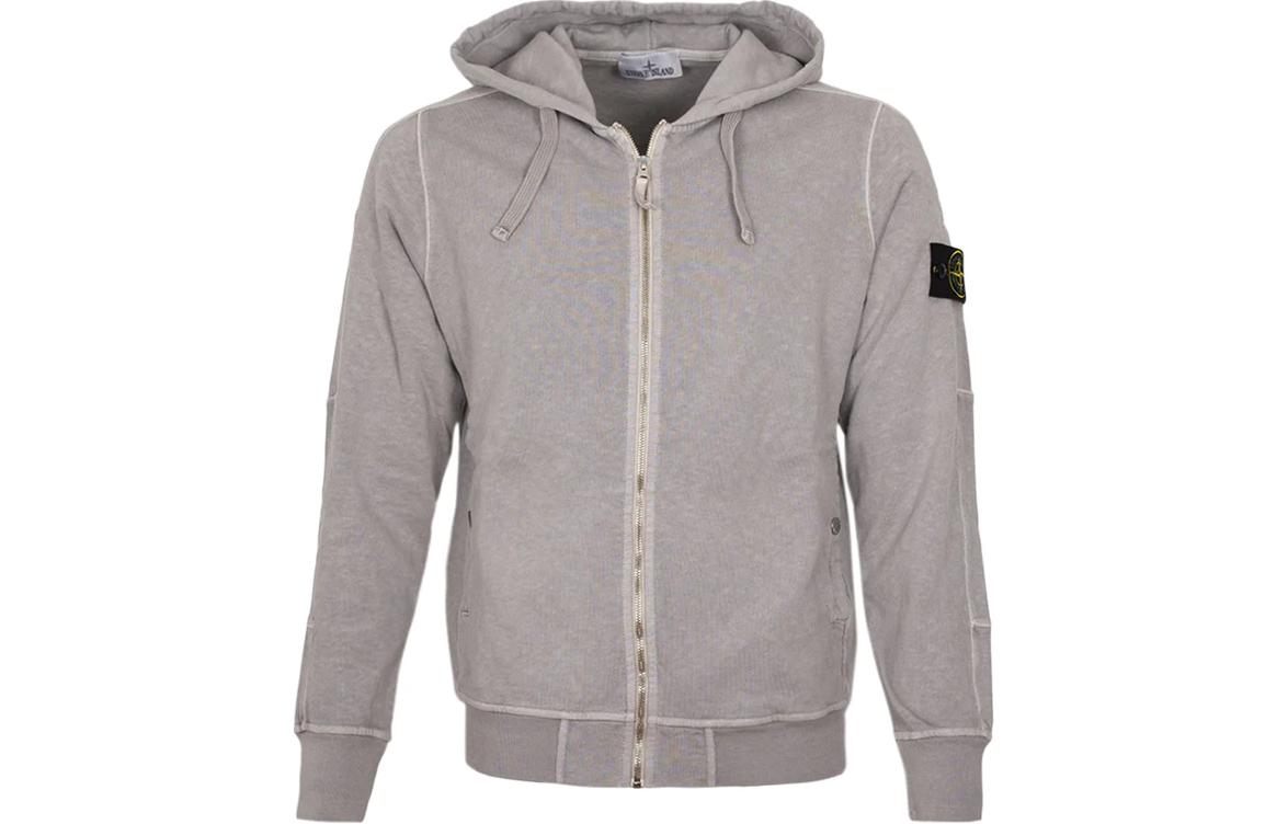Stone Island SS24 Slim-Fit Hoodie Zip-Up Light Brown 801563160-V0164