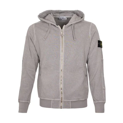 Stone Island SS24 Slim-Fit Hoodie Zip-Up Light Brown 801563160-V0164