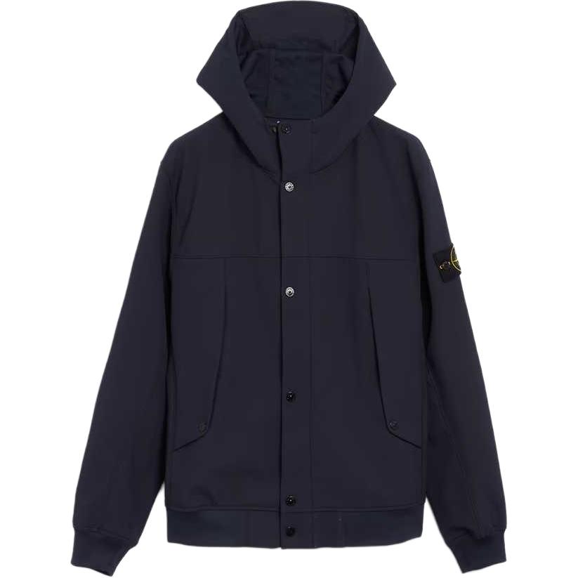 Stone Island SS24 Soft Shell Navy Blue Hooded Jacket  Casual Outerwear 801540227-V0020 圖 2