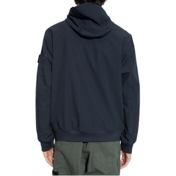 Stone Island SS24 Soft Shell Navy Blue Hooded Jacket  Casual Outerwear 801540227-V0020 圖 5