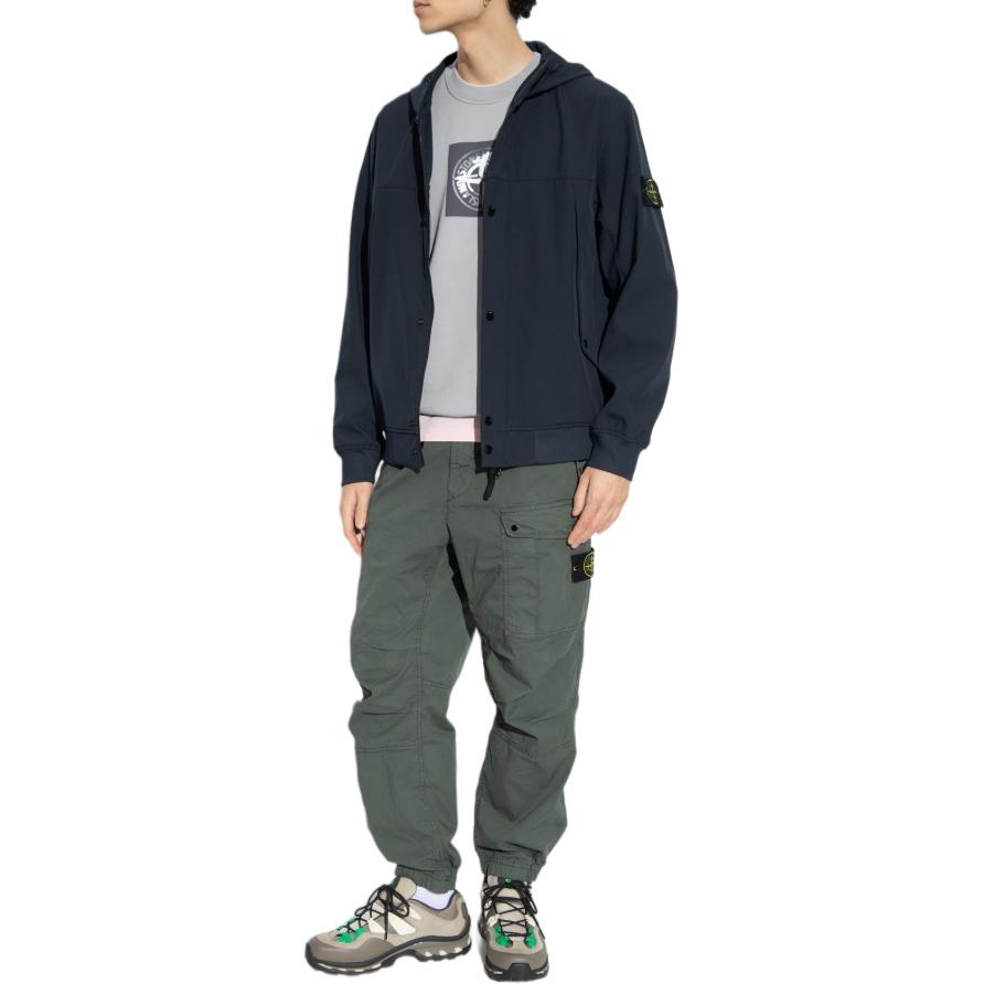 Stone Island SS24 Soft Shell Navy Blue Hooded Jacket  Casual Outerwear 801540227-V0020 圖 6