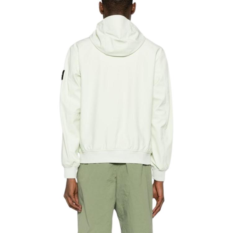 STONE ISLAND SS24 Soft Shell Pistachio Green Hooded Windproof Waterproof Jacket. 801540227-V0051 圖 5