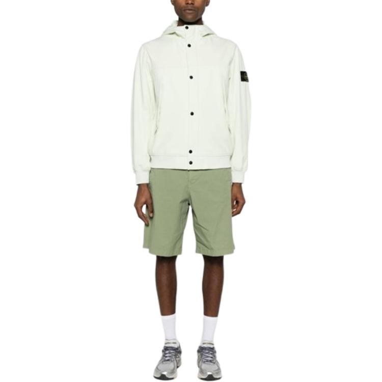 STONE ISLAND SS24 Soft Shell Pistachio Green Hooded Windproof Waterproof Jacket. 801540227-V0051 圖 6
