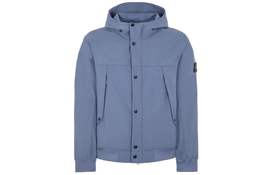 STONE ISLAND SS24 Soft Shell Windproof Waterproof Hooded Jacket - Air Force Blue Men 801540227-V0024 圖 2
