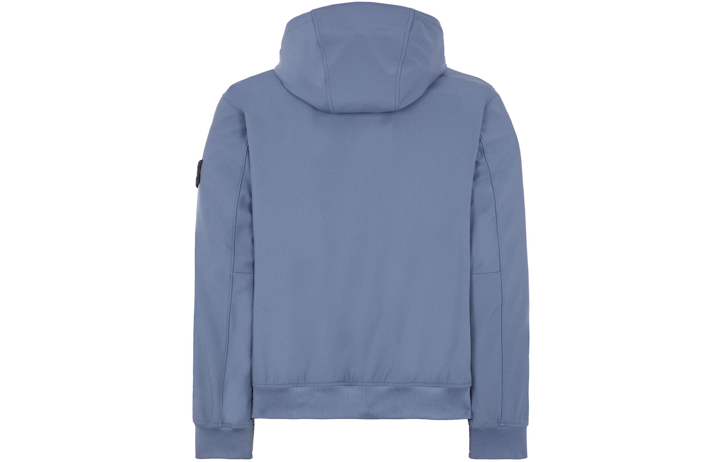 STONE ISLAND SS24 Soft Shell Windproof Waterproof Hooded Jacket - Air Force Blue Men 801540227-V0024 圖 3