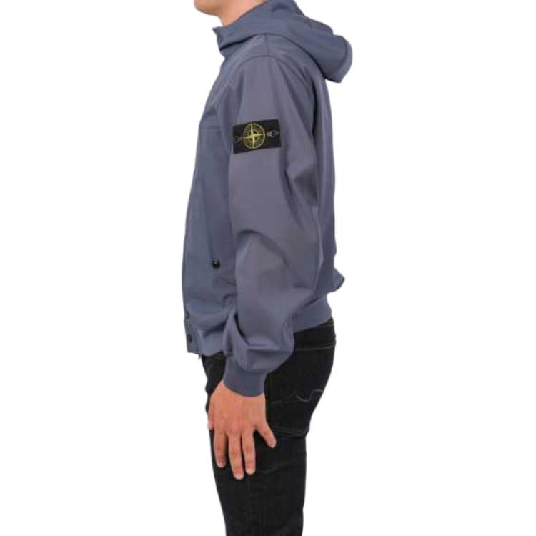 STONE ISLAND SS24 Soft Shell Windproof Waterproof Hooded Jacket - Air Force Blue Men 801540227-V0024 圖 6