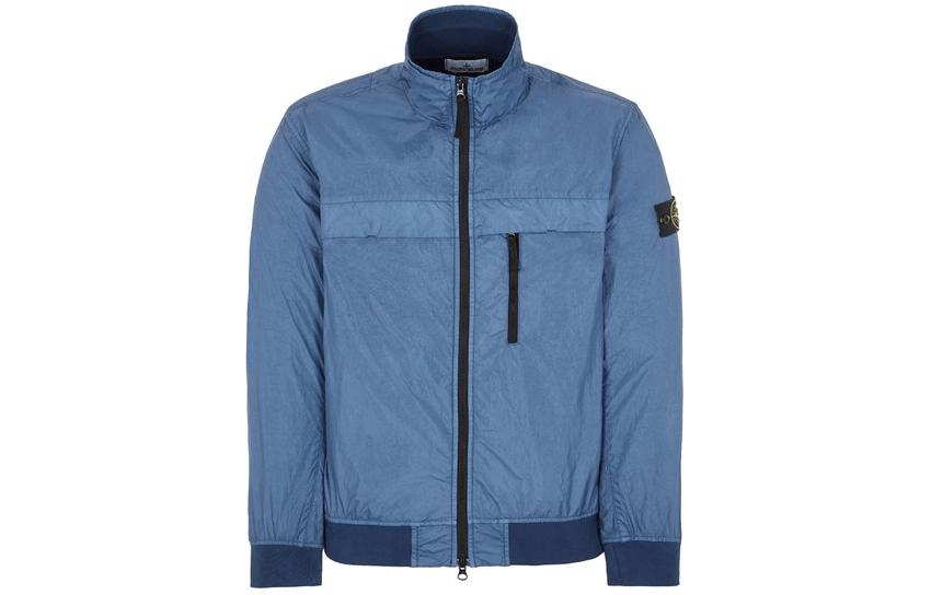 Stone Island SS24 Solid Badge Zip Pocket Long-Sleeve Jacket Air Force Blue (Men) 801541022-V0024