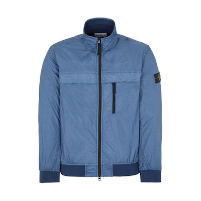 Stone Island SS24 Solid Badge Zip Pocket Long-Sleeve Jacket Air Force Blue (Men) 801541022-V0024