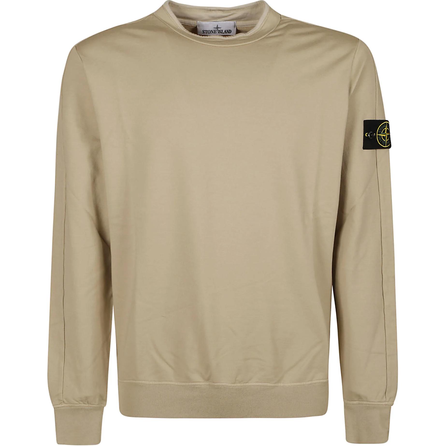 Stone Island SS24 Solid Color Crewneck Sweatshirt Men’s Beige 801564752-V0095