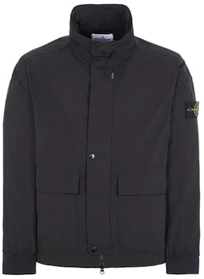 ストーンアイランド SS24 無地 ロゴ ポケット スタンドカラー ジップジャケット ブラック メンズ 801541626-V0029 Order ストーンアイランド SS24 無地 ロゴ ポケット スタンドカラー ジップジャケット ブラック メンズ 801541626-V0029