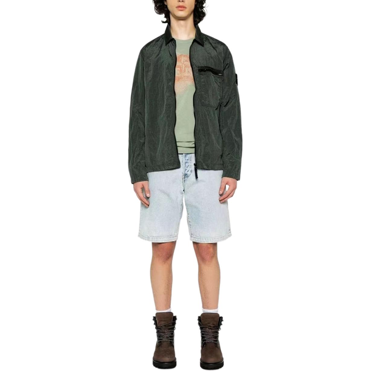 STONE ISLAND SS24 Solid Color Zip-Up Jacket Men’s Moss Green 801511219-V0059 圖 3