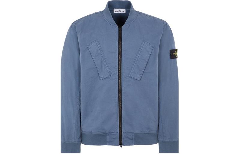 STONE ISLAND SS24 Solid Logo Bomber Jacket  Air Force Blue 801542510-V0024