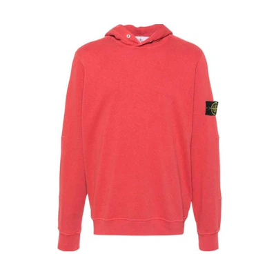 Stone Island SS24 Solid Logo Orange Hoodie Long Sleeve Sweatshirt 801565860-V0110