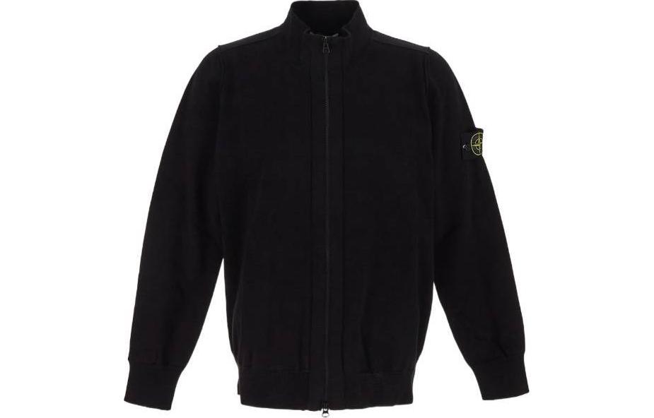 Stone Island SS24 Solid Logo Zip-Up Jacket Men’s Black 8015542B2-V0029