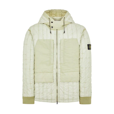 STONE ISLAND SS24 Star Quilted Hooded Jacket - Pistachio Green () 801540731-V0051