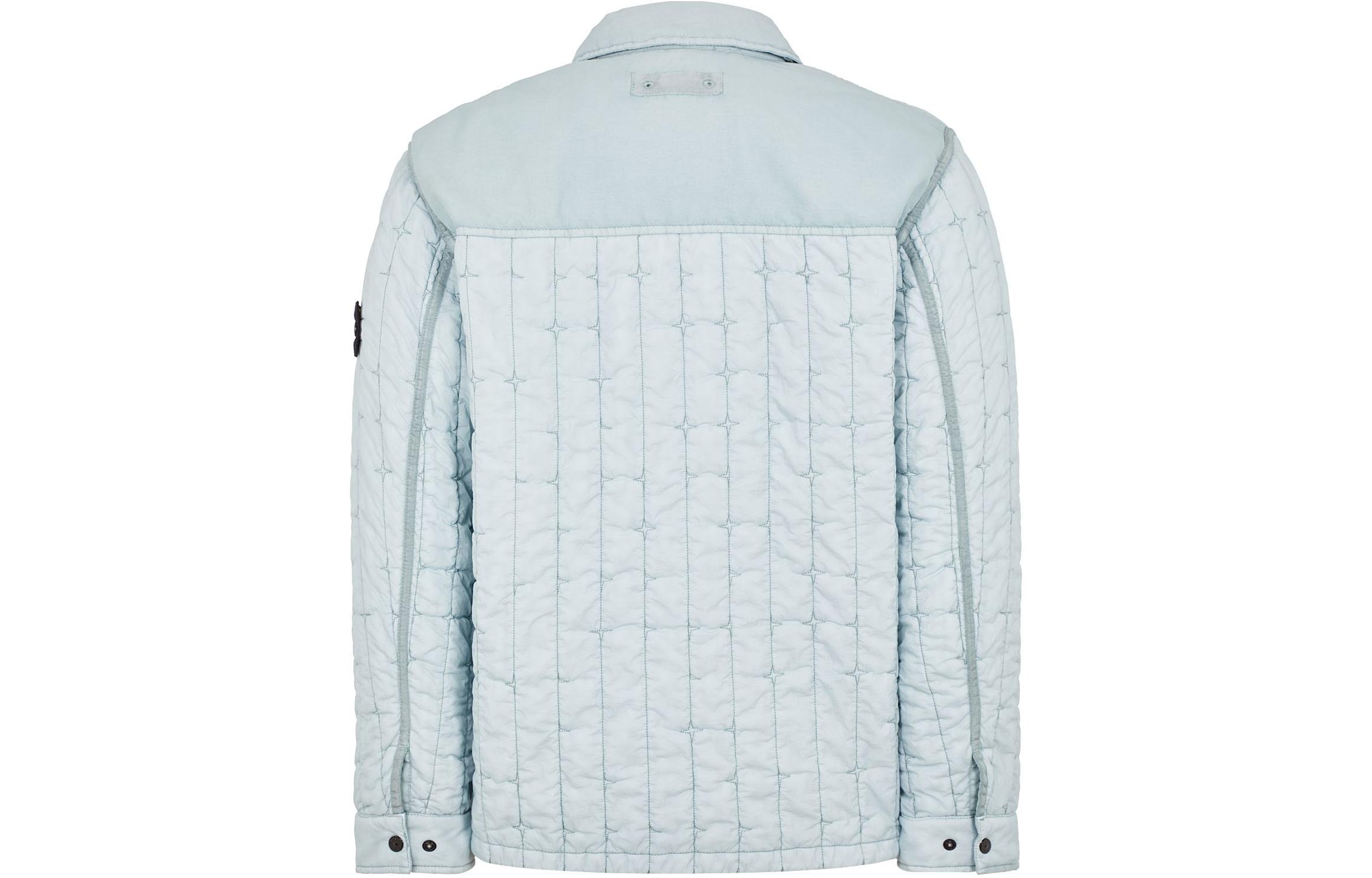 STONE ISLAND SS24 Star Quilted Single-Breasted Jacket Frost Blue  Outerwear 801540831-V0041 圖 3