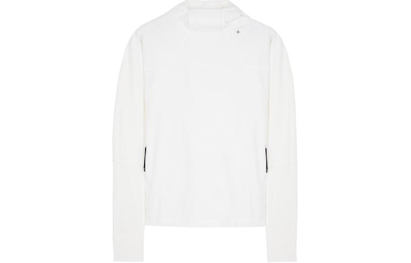 Stone Island SS24 Stellina Star Embroidered White Hoodie Mens 8015605G5-V0001